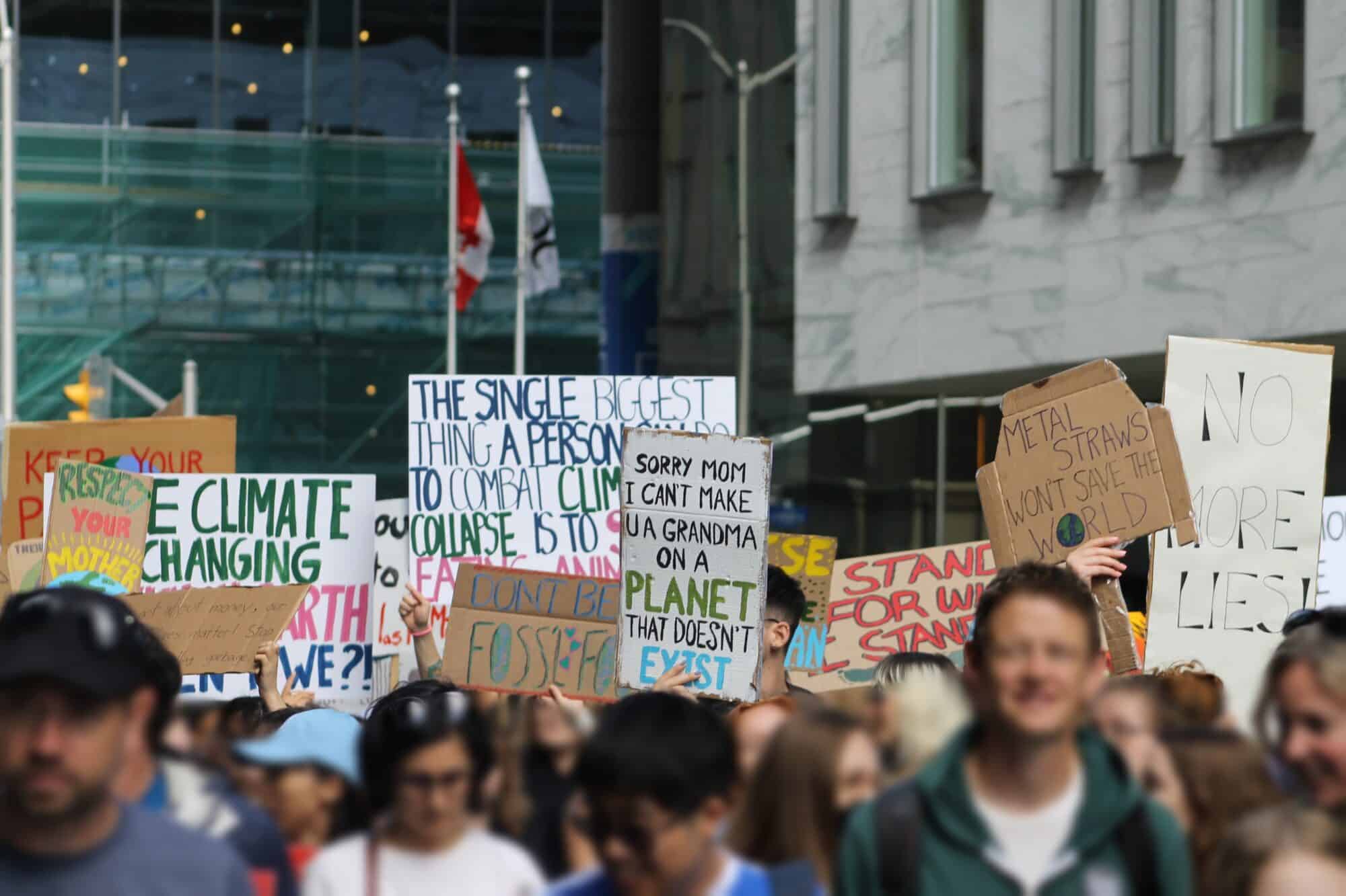 Fridays for Future youth climate strikers demonstrating in Ottawa, 2019.