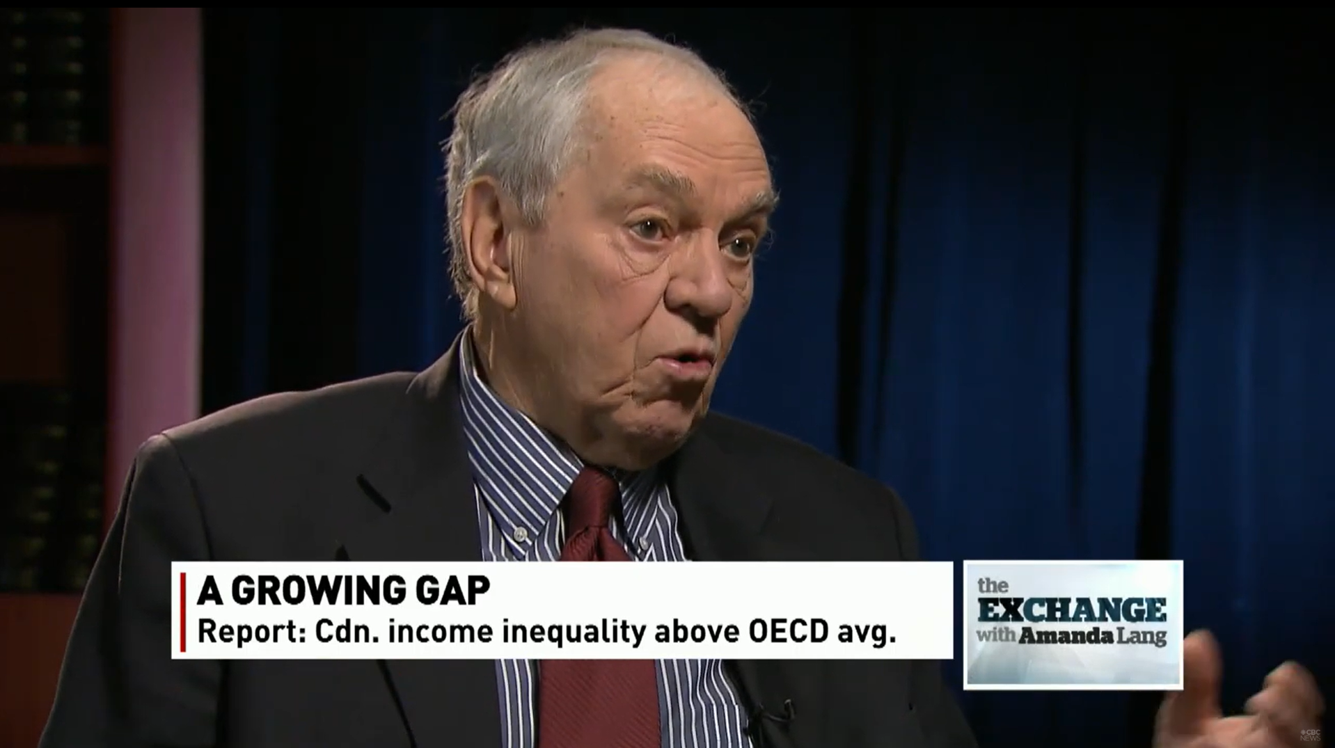 Ed Broadbent speaks out against income inequality