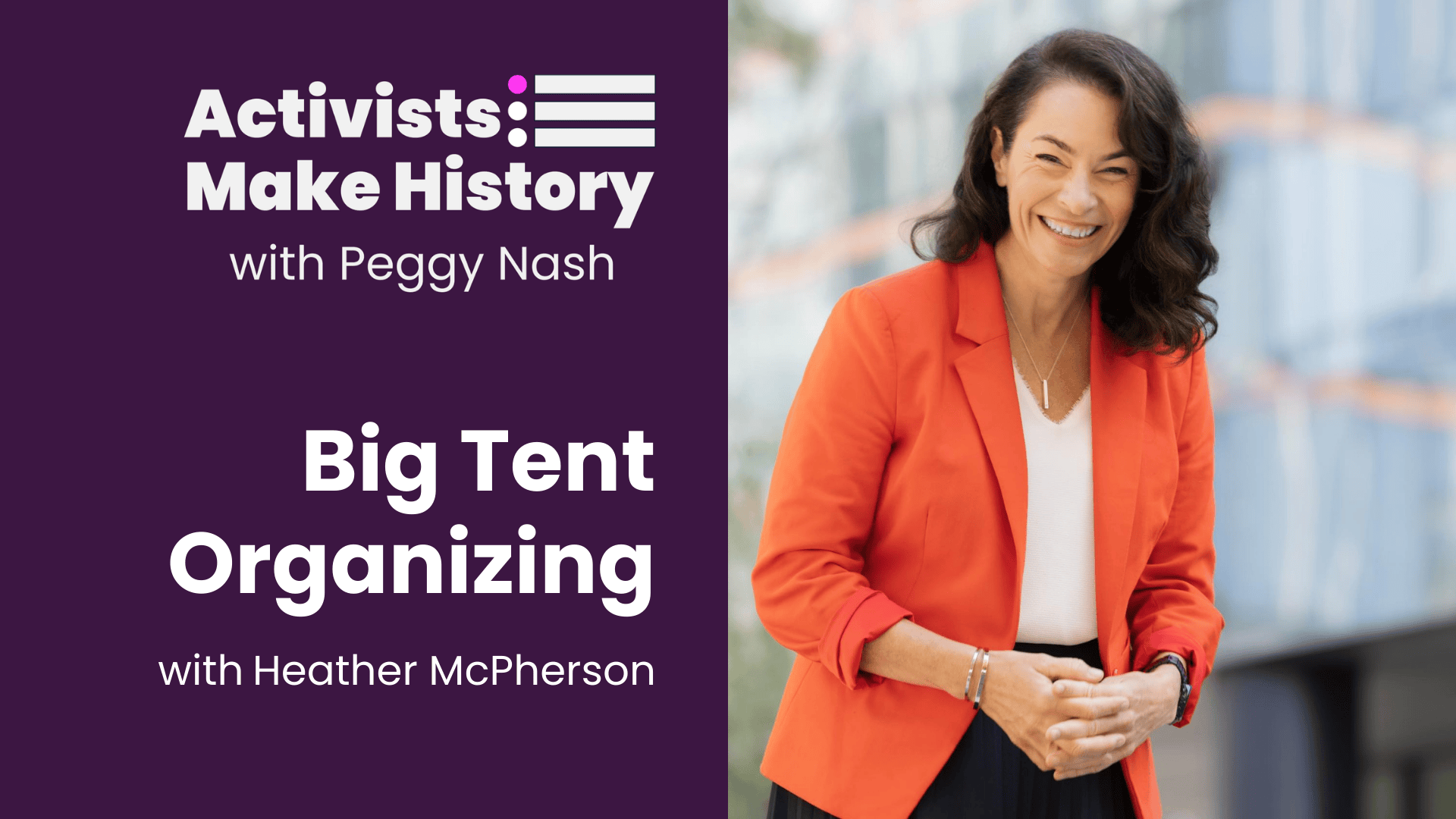 Activists Make History: Big Tent Organizing with Heather McPherson